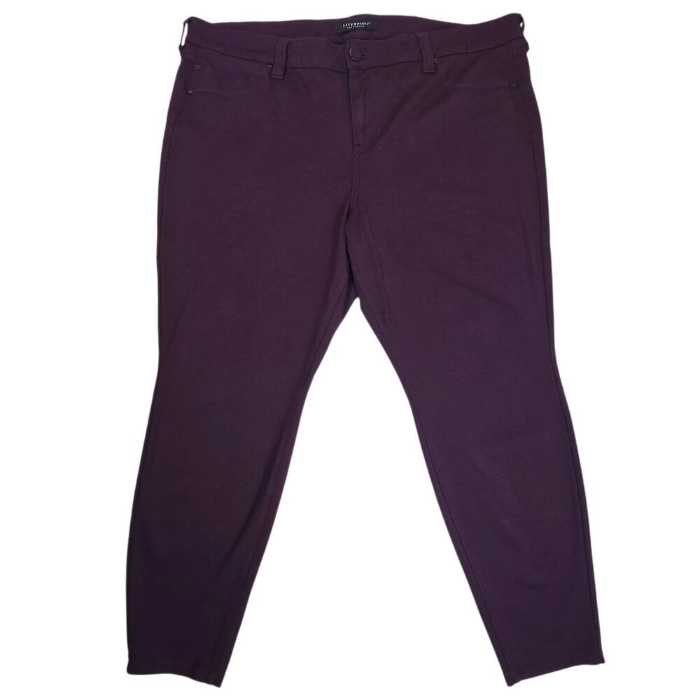 Liverpool Los Angeles Plum Purple Pants Size 20W | Stretchy Comfortable